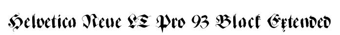 Helvetica Neue LT Pro 93 Black Extended