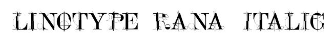 Linotype Rana Italic