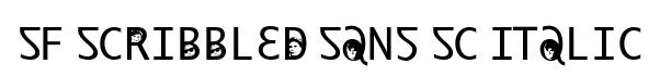 SF Scribbled Sans SC Italic