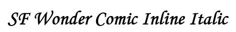 SF Wonder Comic Inline Italic