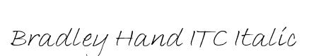 Bradley Hand ITC Italic