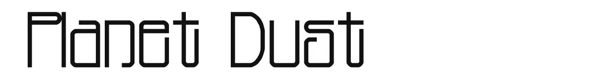 Planet Dust original font preview