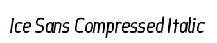 Ice Sans Compressed Italic