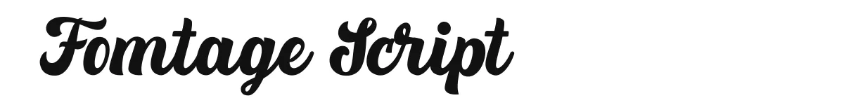 Fomtage Script original font preview