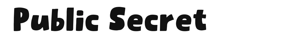 Public Secret font preview