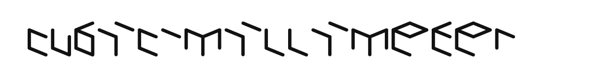 cubic-millimeter original font preview