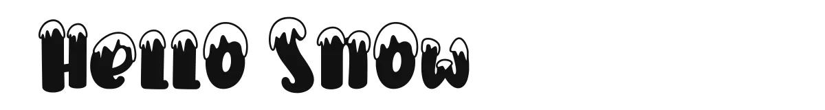 Hello Snow font preview