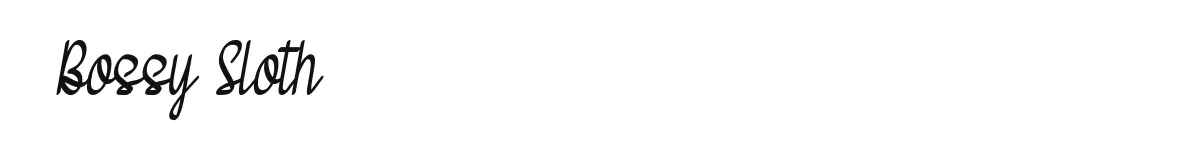 Bossy Sloth original font preview