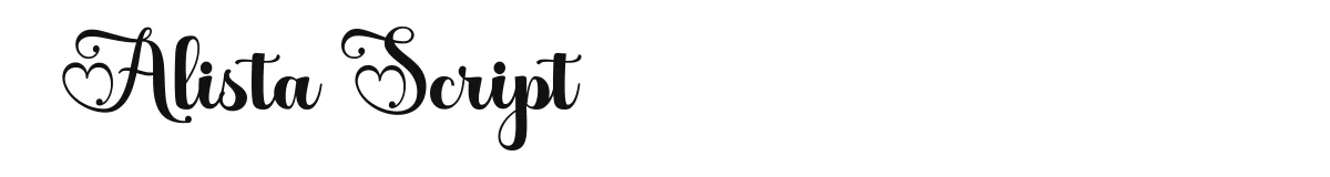 Alista Script font preview