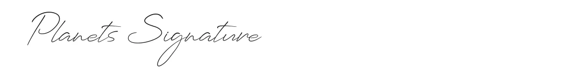 Planets Signature font preview