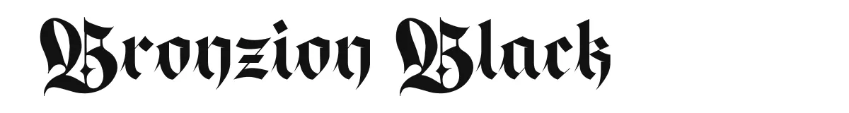 Bronzion Black font preview