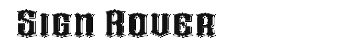 Sign Rover font preview