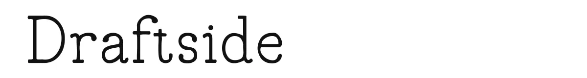 Draftside font preview