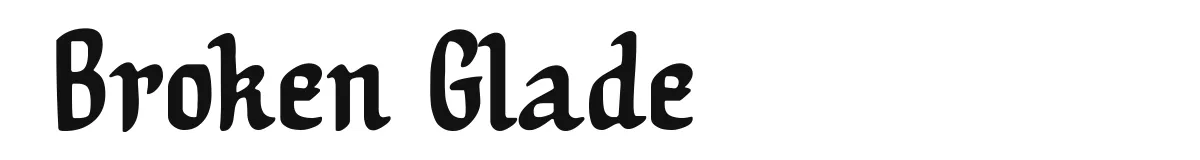 Broken Glade font preview