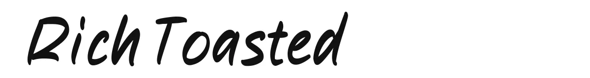 Rich Toasted font preview