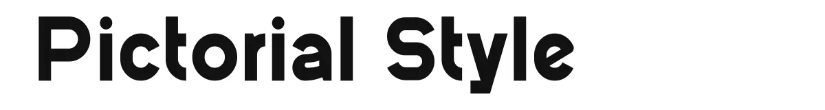 Pictorial Style original font preview