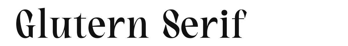 Glutern Serif original font preview