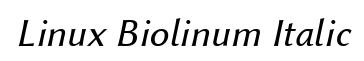 Linux Biolinum Italic