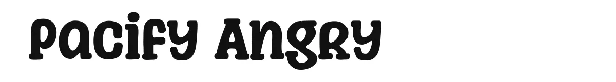 Pacify Angry font preview