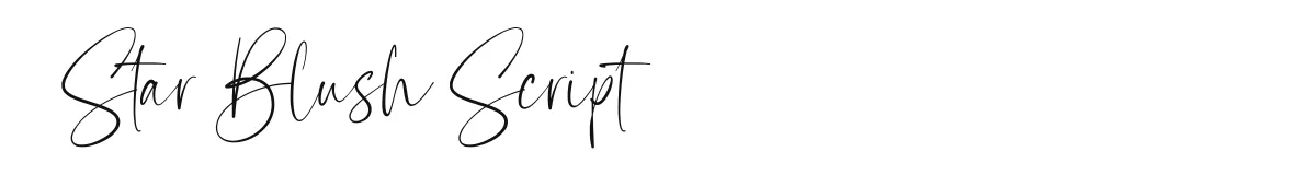Star Blush Script original font preview
