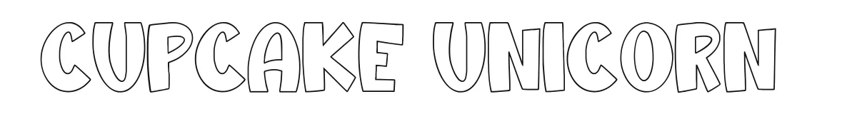 Cupcake Unicorn Outline preview