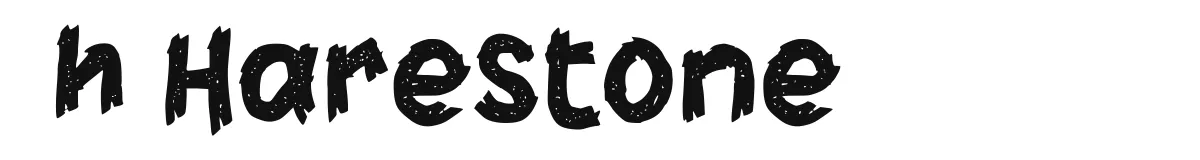 h Harestone font preview