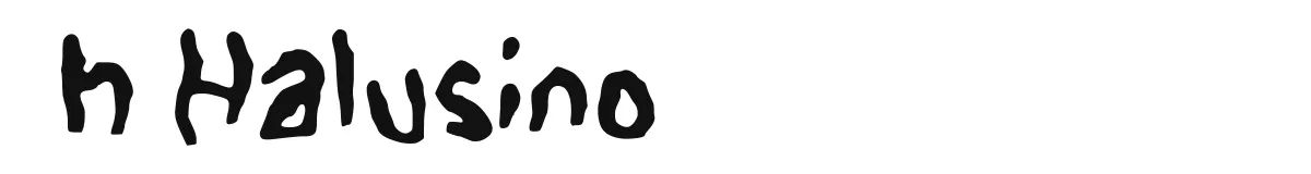 h Halusino original font preview