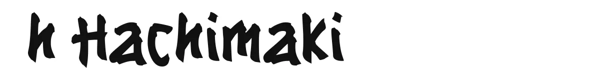 h Hachimaki font preview