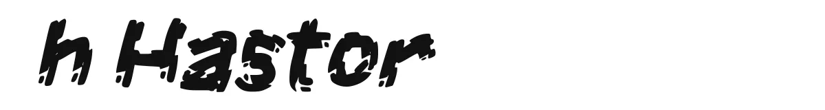 h Hastor font preview