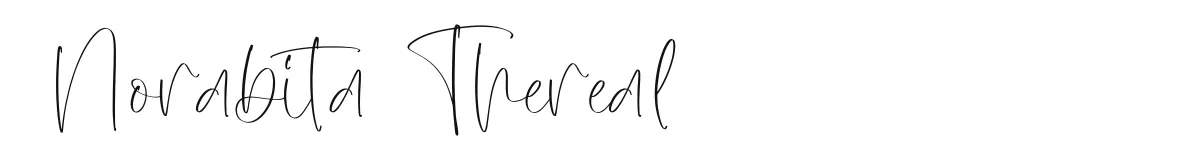 Norabita Thereal font preview