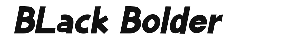 BLack Bolder Blackbolderdemoitalic preview