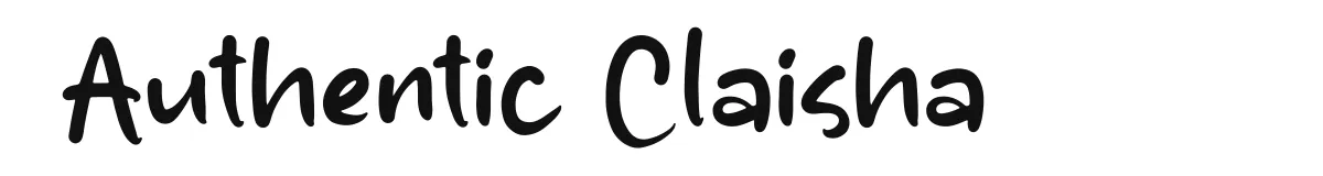 Authentic Claisha original font preview