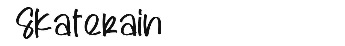 Skaterain original font preview