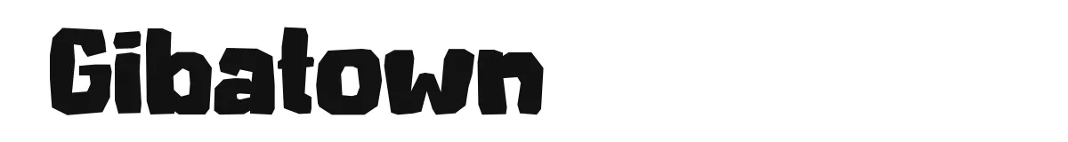 Gibatown font preview