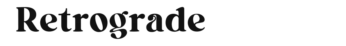 Retrograde font preview