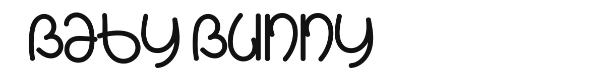 Baby Bunny font preview