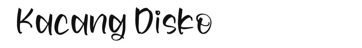 Kacang Disko font preview