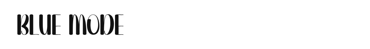 Blue Mode font preview