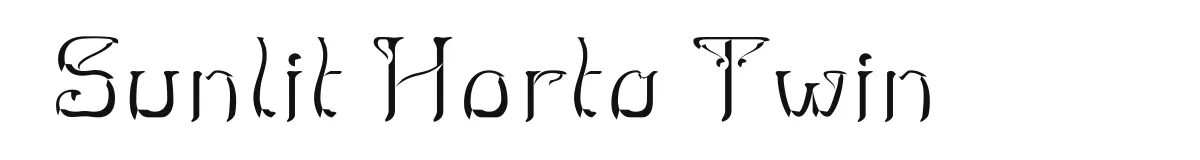 Sunlit Horta Twin font preview