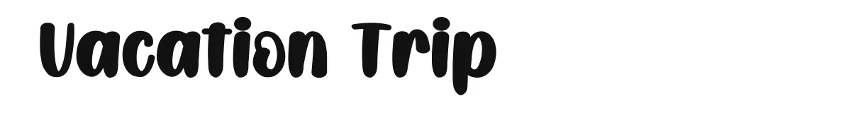 Vacation Trip font preview