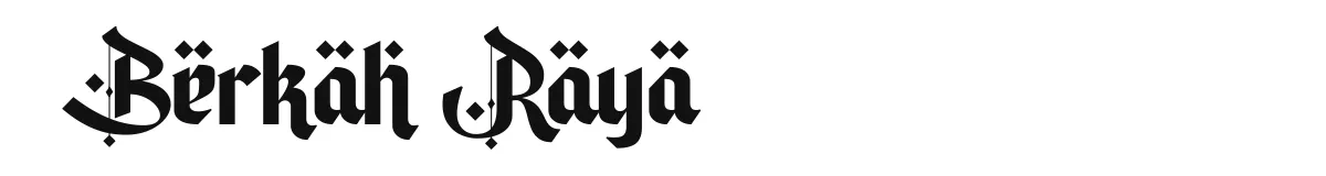 Berkah Raya original font preview