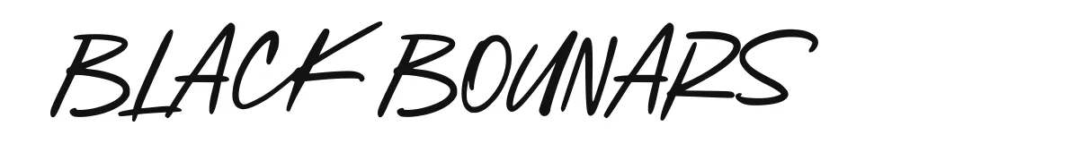 Black Bounars original font preview