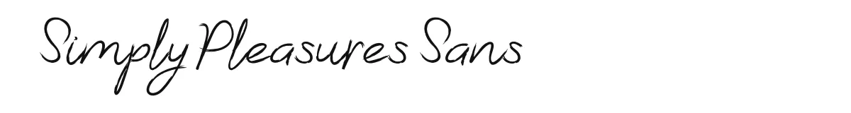 Simply Pleasures Sans original font preview