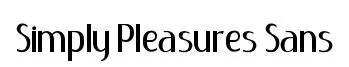 Simply Pleasures Sans font preview