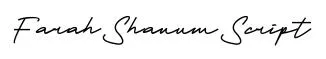Farah Shanum Script font preview