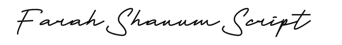 Farah Shanum Script font preview