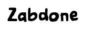 Zabdone original font preview