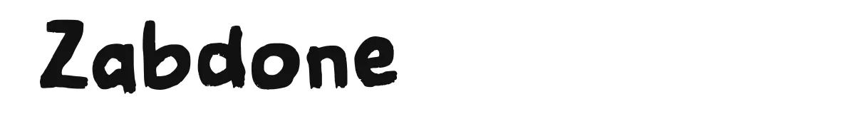 Zabdone original font preview