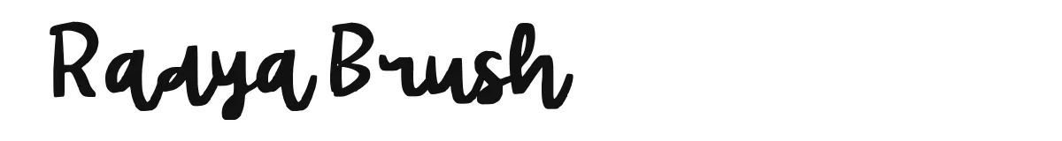 Radya Brush font preview
