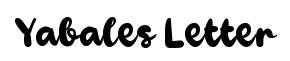 Yabales Letter original font preview